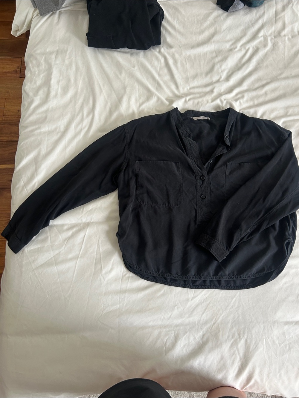 Everlane Black Button-Front Shirt